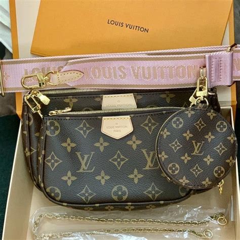 louis vuitton pochette with pink strap